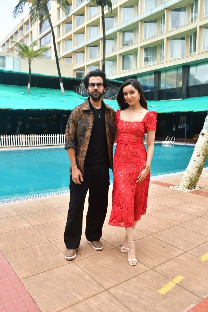 Rajkummar Rao and Shraddha Kapoor were clicked promoting their upcoming movie 'Stree 2' in Mumbai today