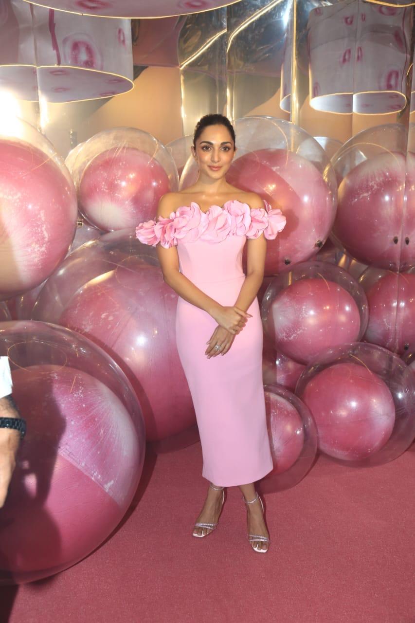 Kiara Advani was seen promoting a brand in a bodycon pink dress