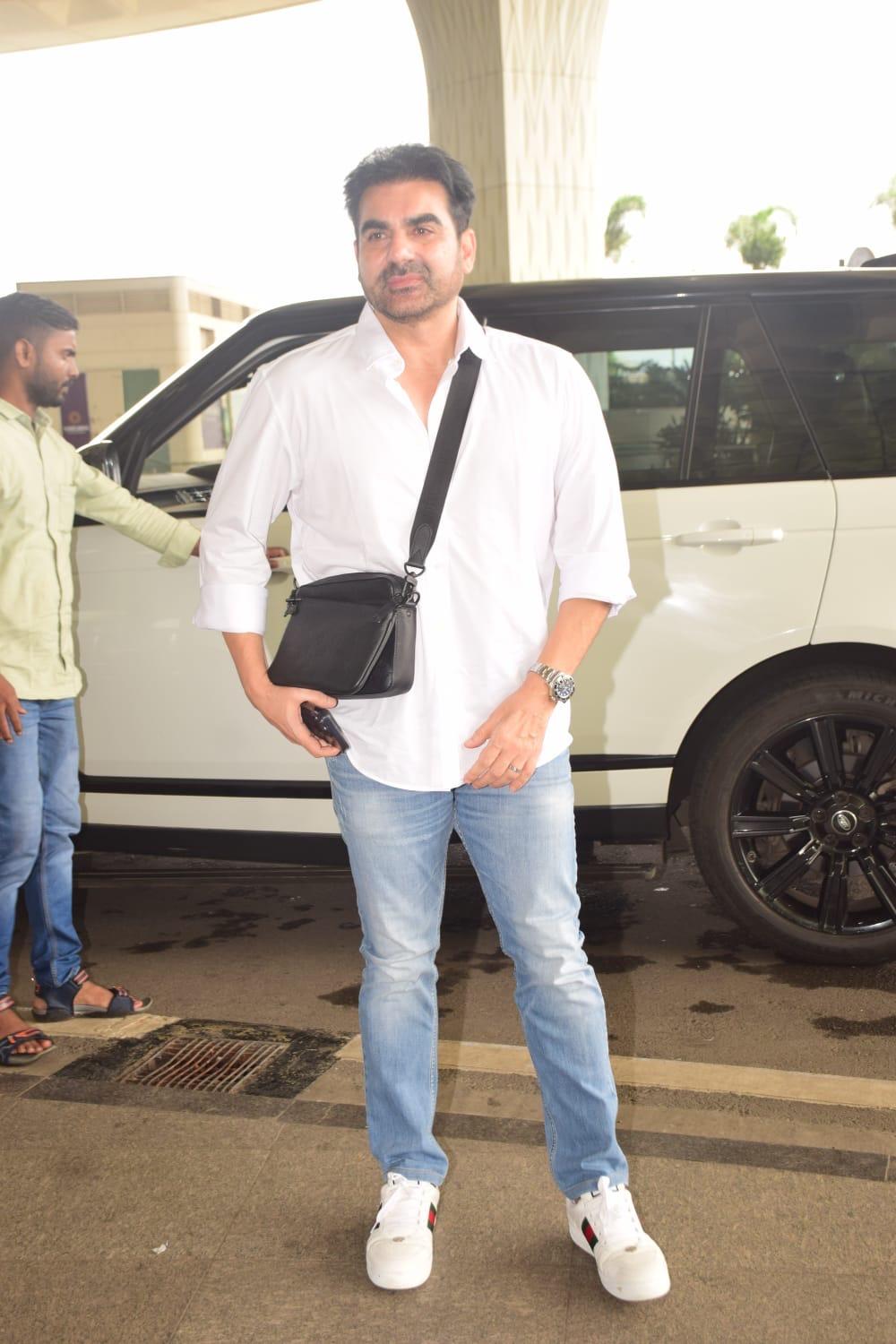Arbaaz Khan was spotted one day after his birthday jetting off for a work commitment sans wifey Sshura