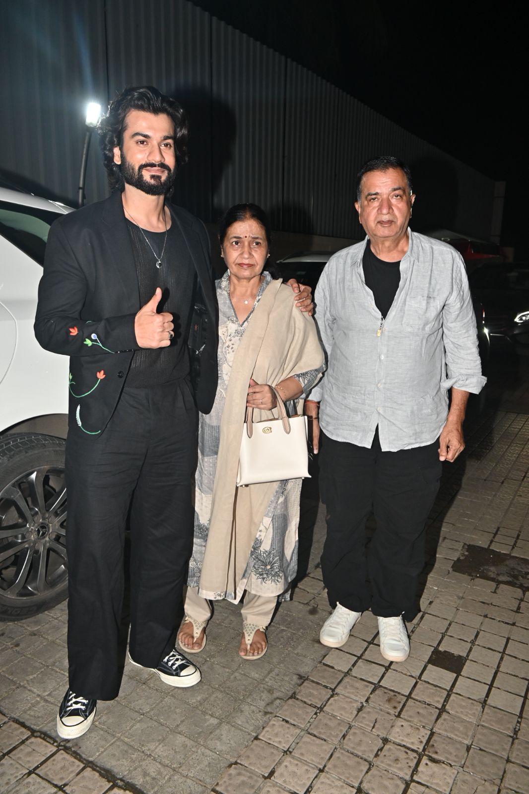 Along with Sunny Kaushal came his proud parents who posed with the apple of their eyes