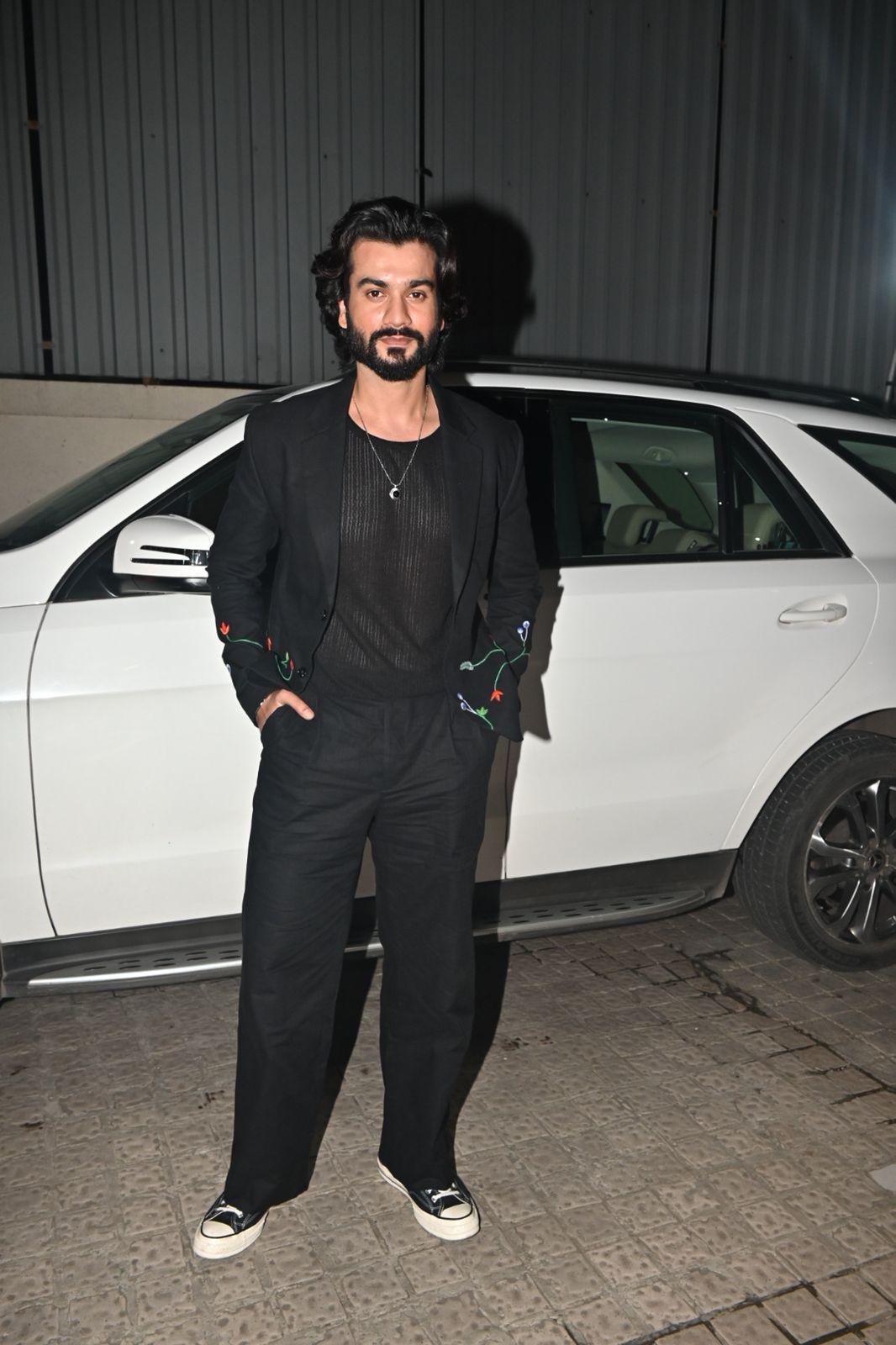 Sunny Kaushal arrived wearing all-black at the screening of his movie