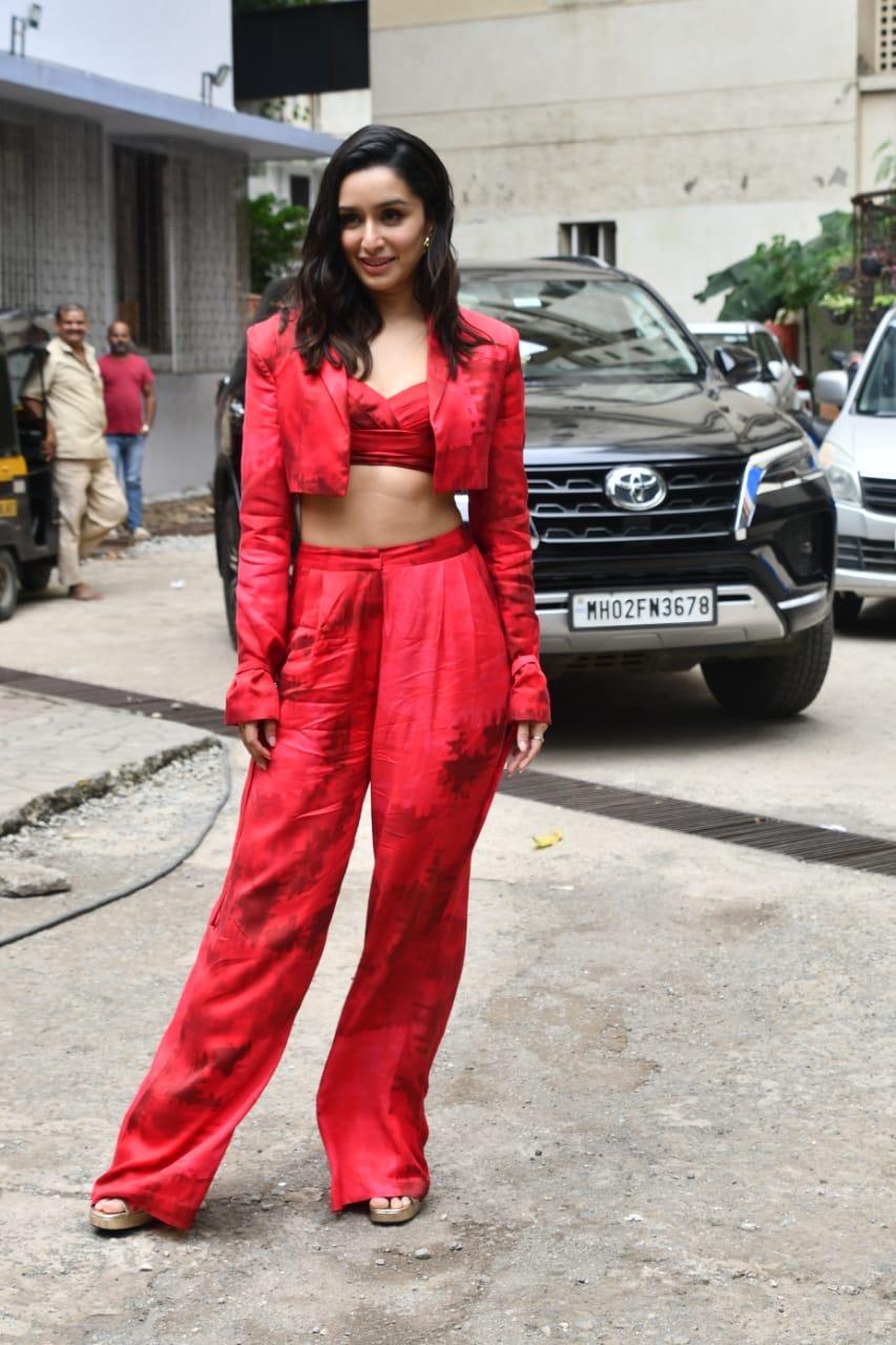 Shraddha Kapoor looks like one beautiful 'Stree' as she posed in a stunning red co-ord chic ensemble