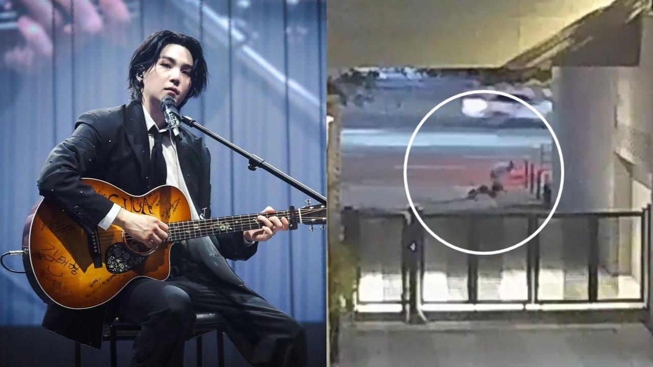 Suga drunk driving case: CCTV footage of the BTS rapper falling leaked - watch video