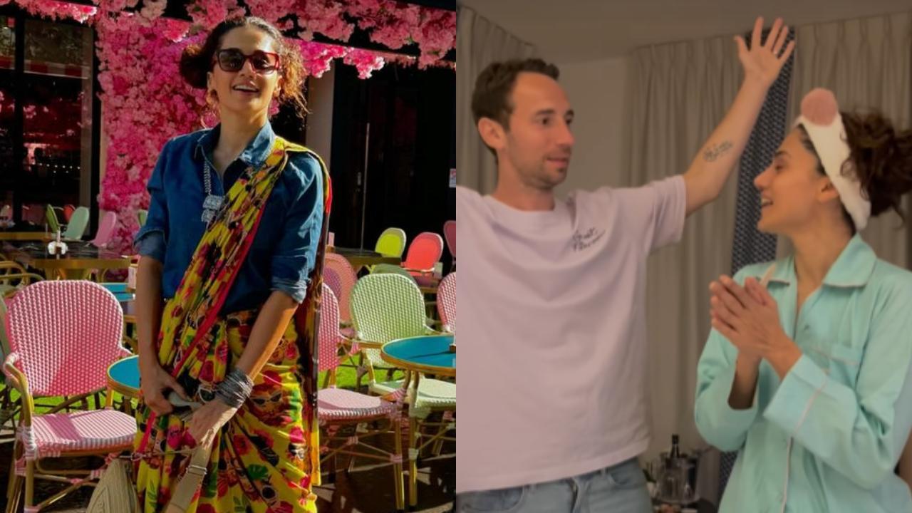 Watch: Taapsee Pannu cuts birthday cake with hubby Mathias Boe in Paris, makes THIS adorable request 