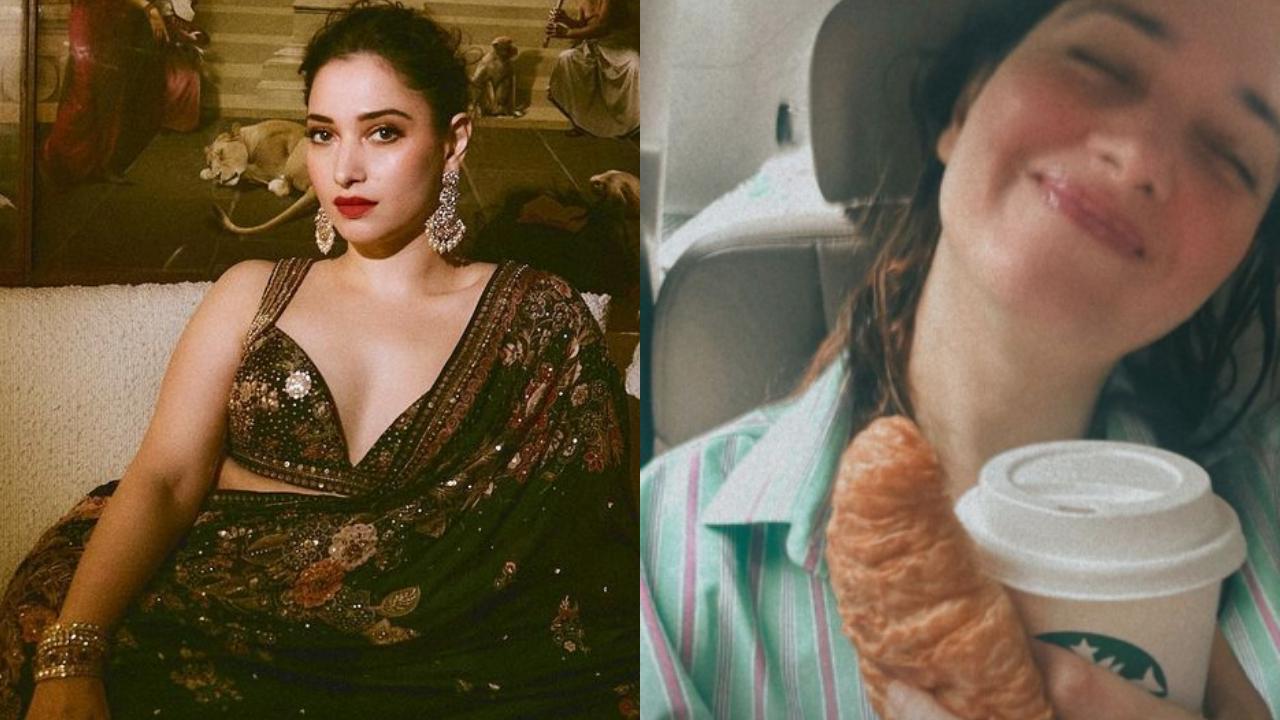 A croissant and a hot cup of joe makes Tamannaah Bhatia a 'happy human'