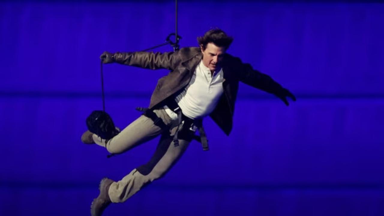 Mission not so impossible! Tom Cruise skydives into Paris Olympics closing ceremony