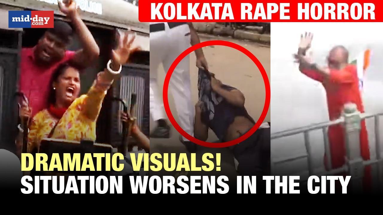 Kolkata rape horror: Women protestors dragged and detained by Police