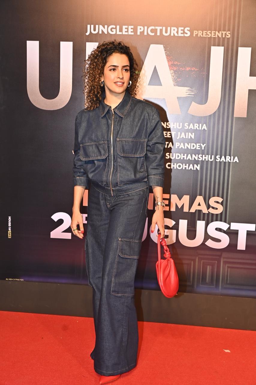 Sanya Malhotra looked uber cool in an all-denim look at the Ulajh screening in Mumbai