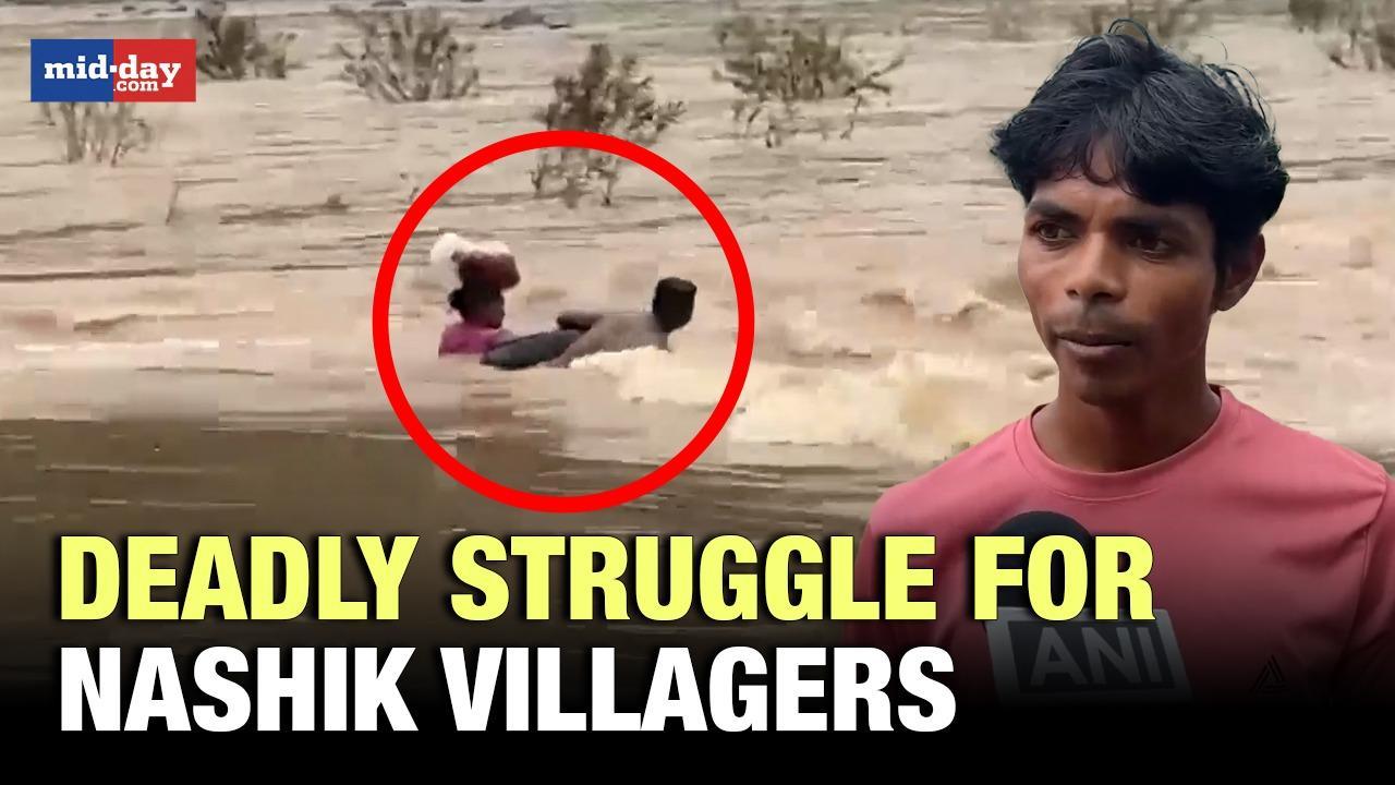 Nashik: Villagers swim across river daily to get everyday items - Watch video
