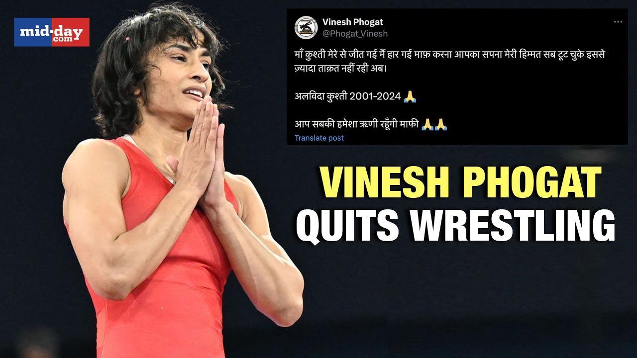 Paris Olympics 2024: Vinesh Phogat quits wrestling day after being disqualified