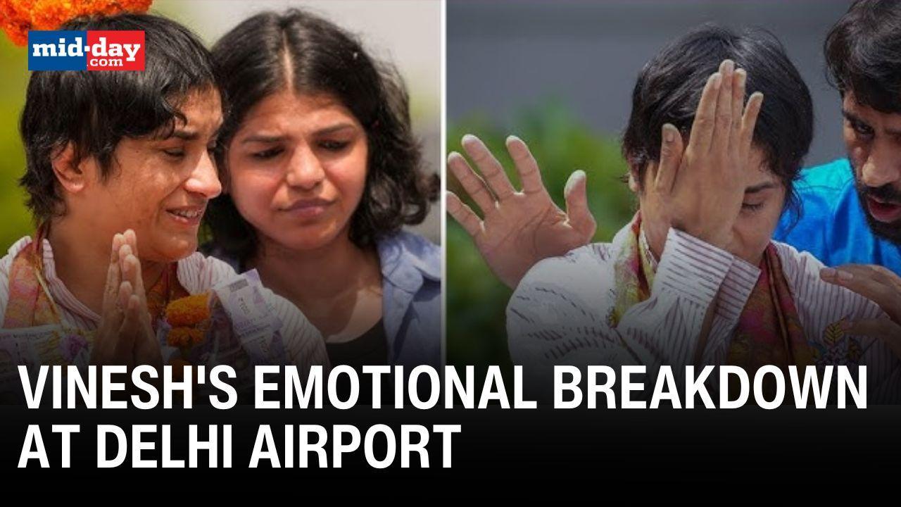 Vinesh Phogat receives a grand welcome, gets emotional - WATCH