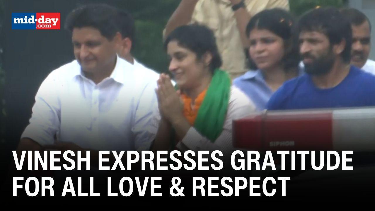Vinesh Phogat expresses gratitude for all love & support from fans - WATCH