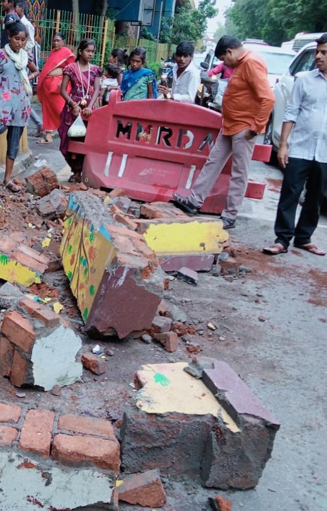 The incident took place at an arterial road near a busy traffic junction on Wednesday, officials said