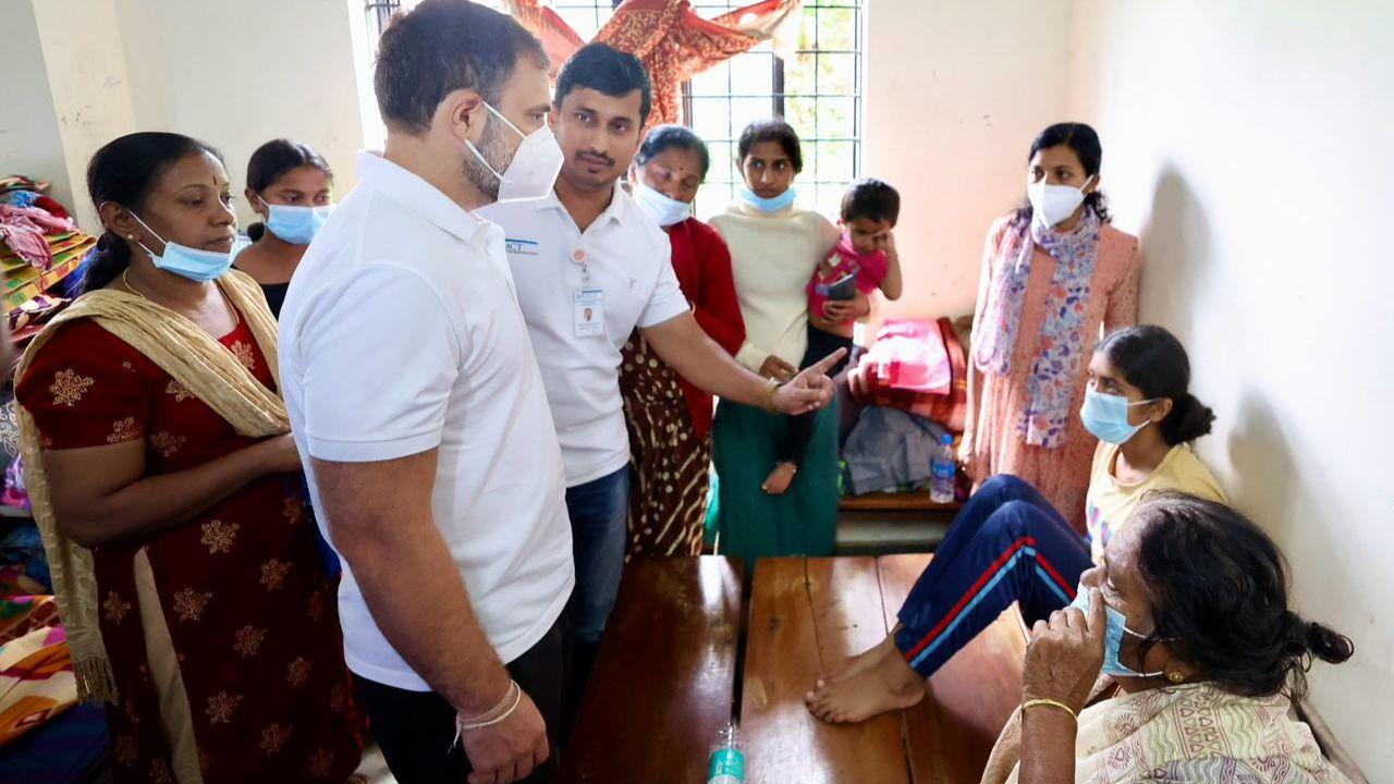 Rahul Gandhi, who was Wayanad MP, visited the landslide hit district and met the survivors