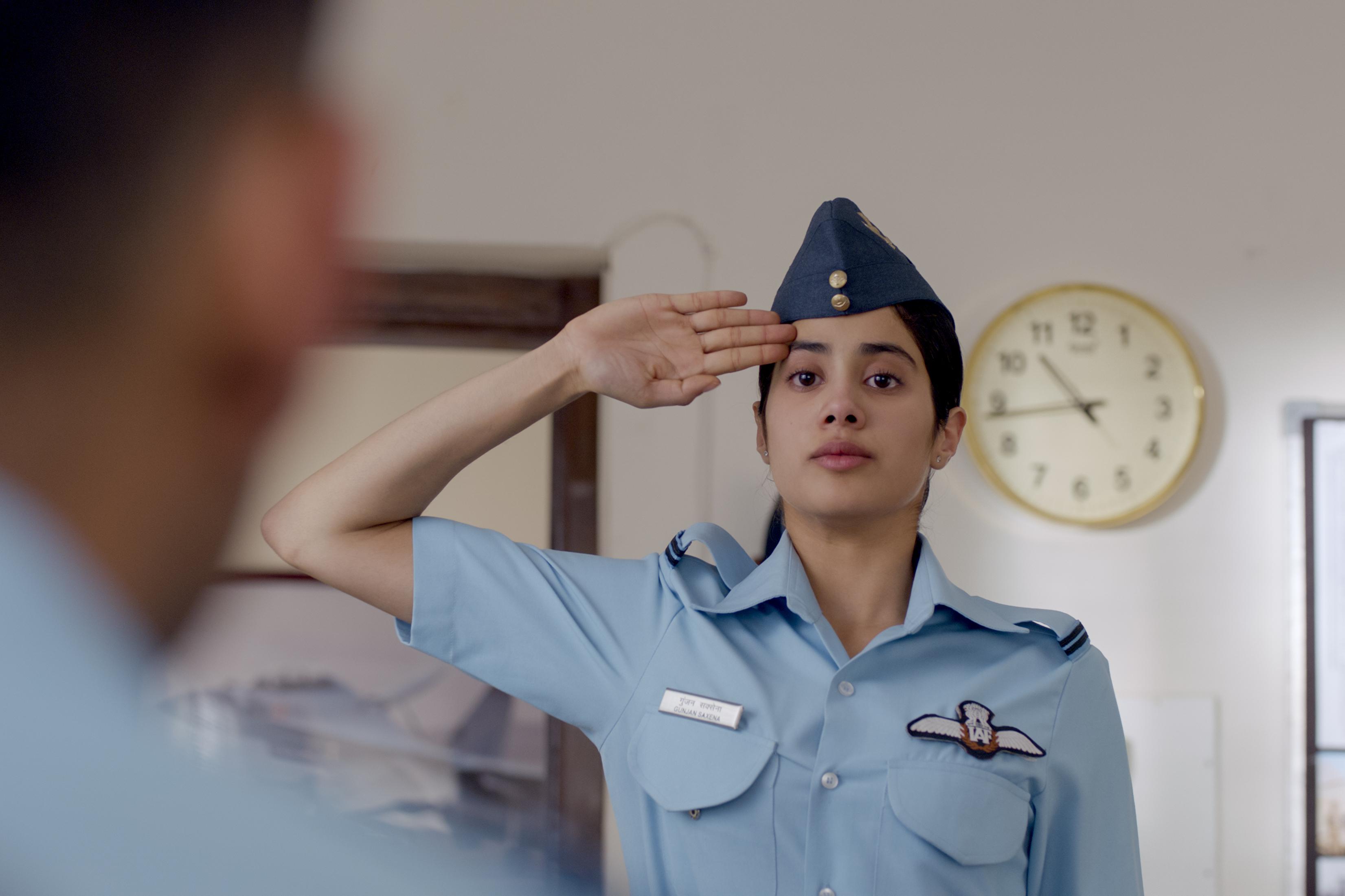 Janhvi Kapoor
The film revolves around the journey of an Indian Air Force (IAF) officer, essayed by Janhvi who takes on a mission to make her father proud and carve a niche for herself in the Armed Forces. Gunjan (Janhvi) seems to find that accomplishing her dream is not easy as she is reminded at every point that she is a woman and weak because of it.