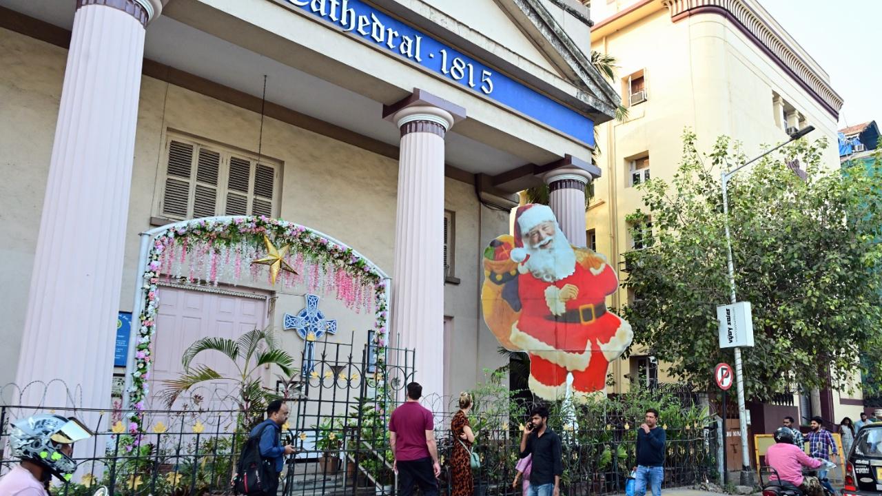 Christmas decoration at St. Andrew's Cathedral Church, near Kala Ghoda in Mumbai (Pic: Shadab Khan)