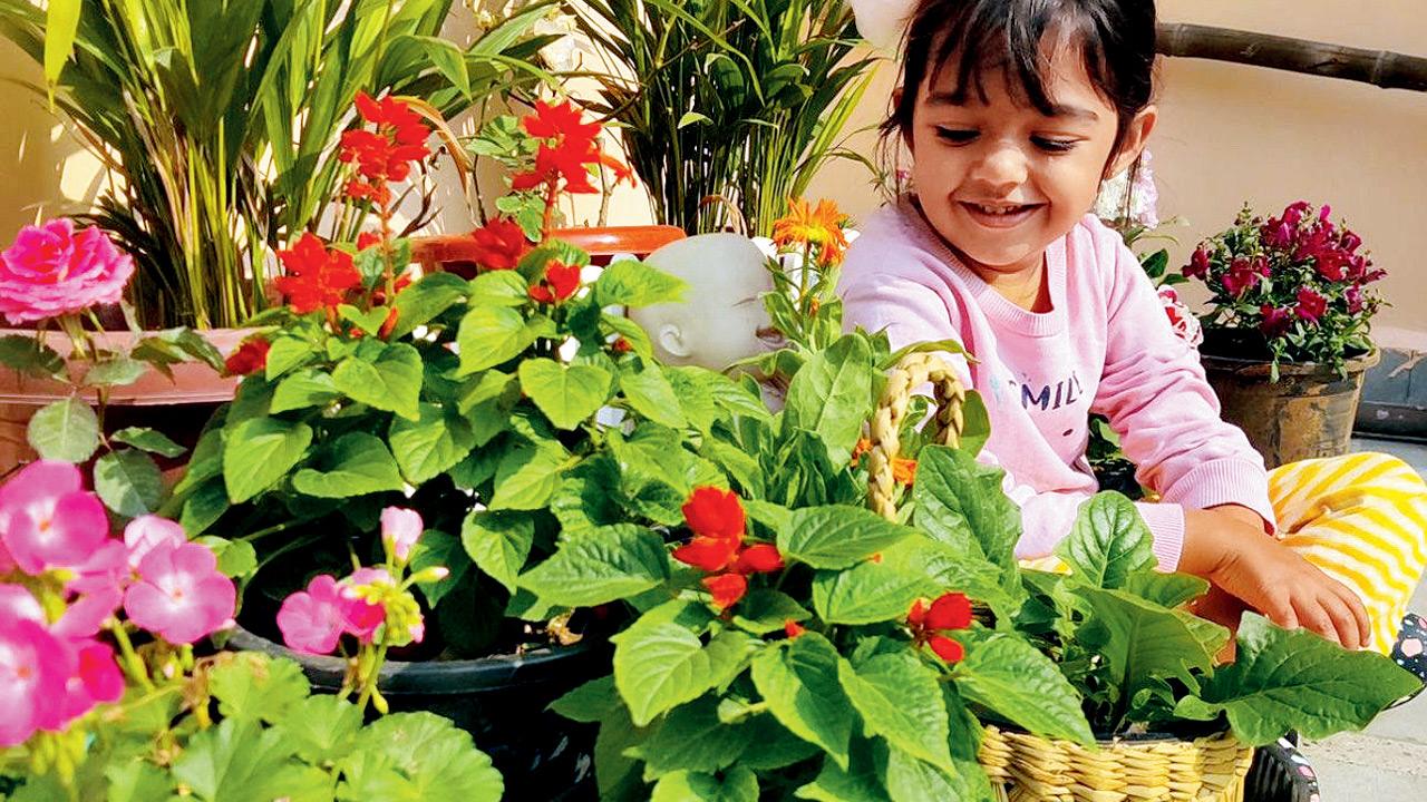 Her daughter, Zoya is actively involved in growing vegetables, she eats better. 