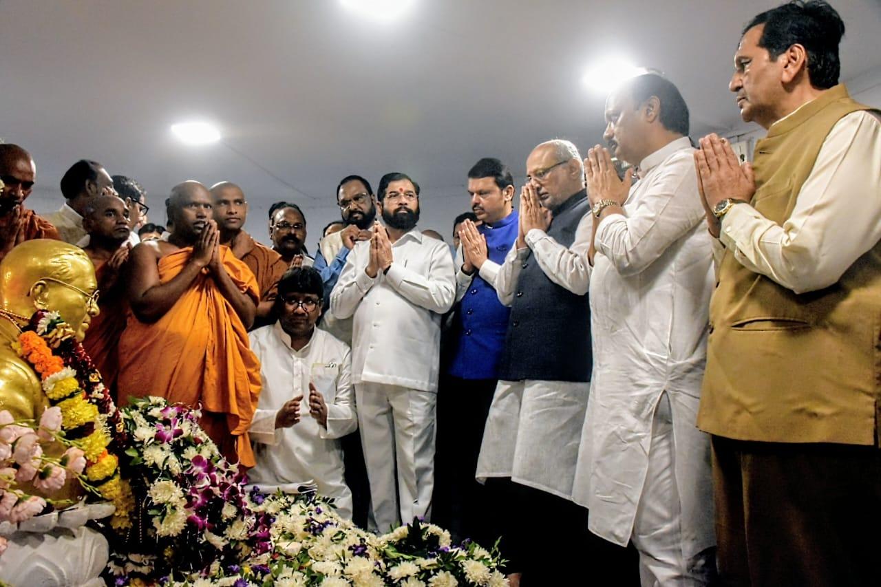 They offered their tributes at Shivaji Park