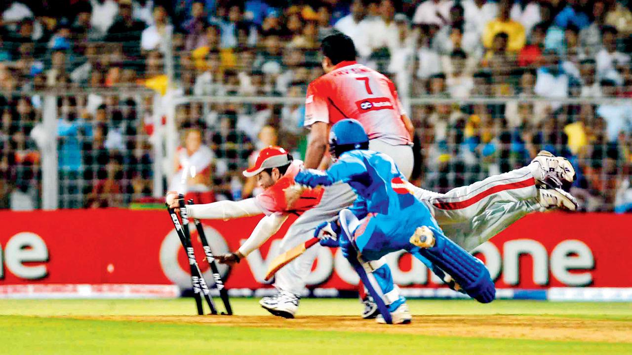 A photograph from an IPL match
