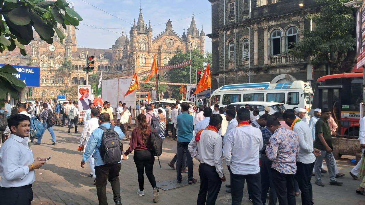 Thousands of cops, combat teams, QRT and SRPF has been deployed for security at Azad Maidan