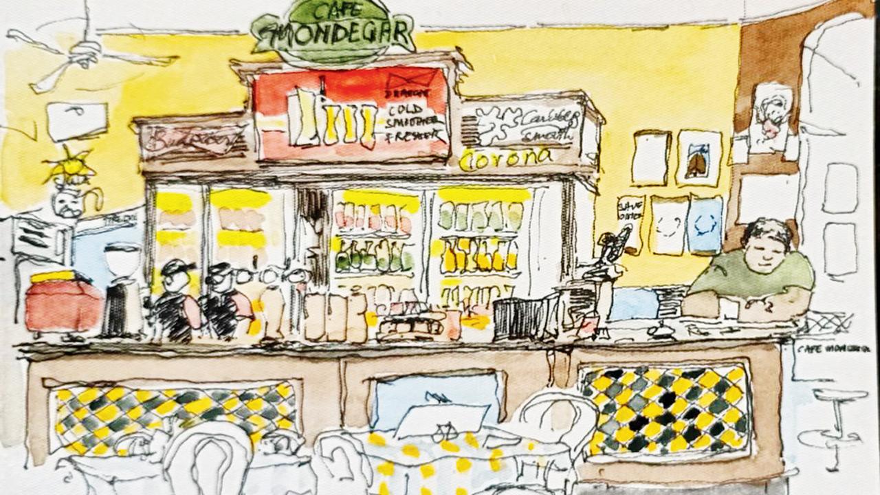 An illustration of Café Mondegar