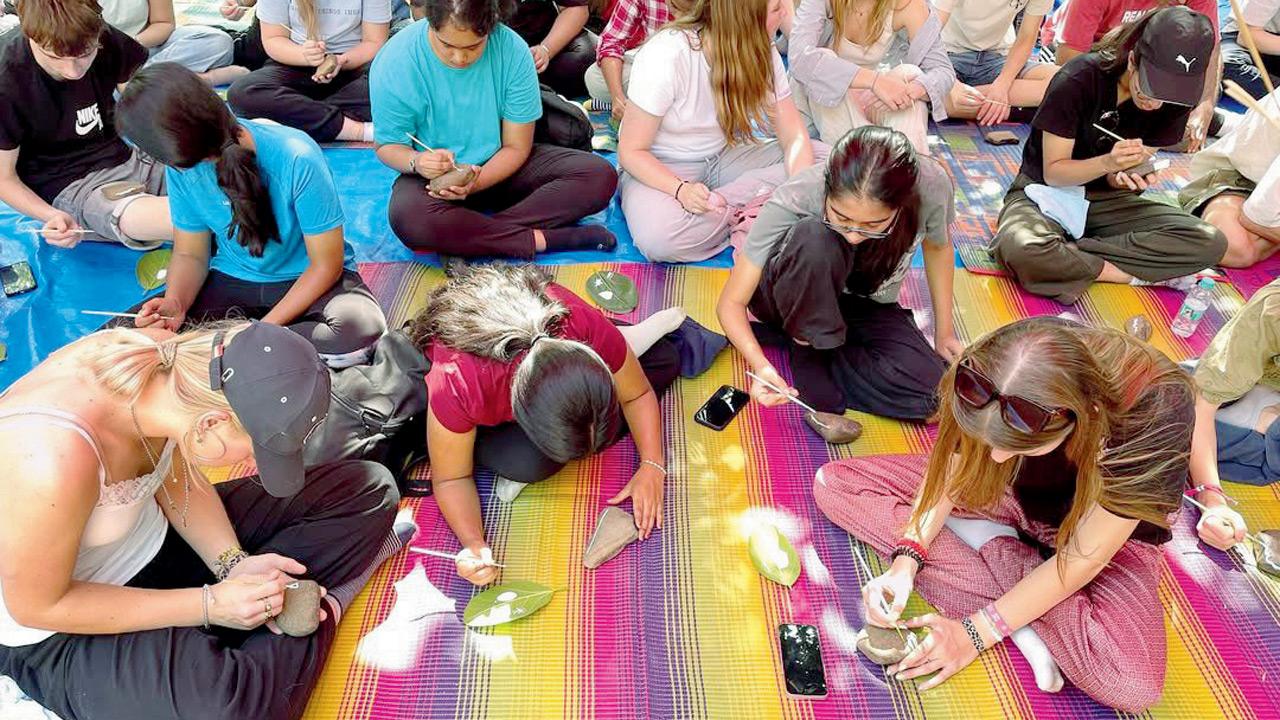 Children at Bombay Scottish engage with students from Netherlands for a cultural exchange programme 