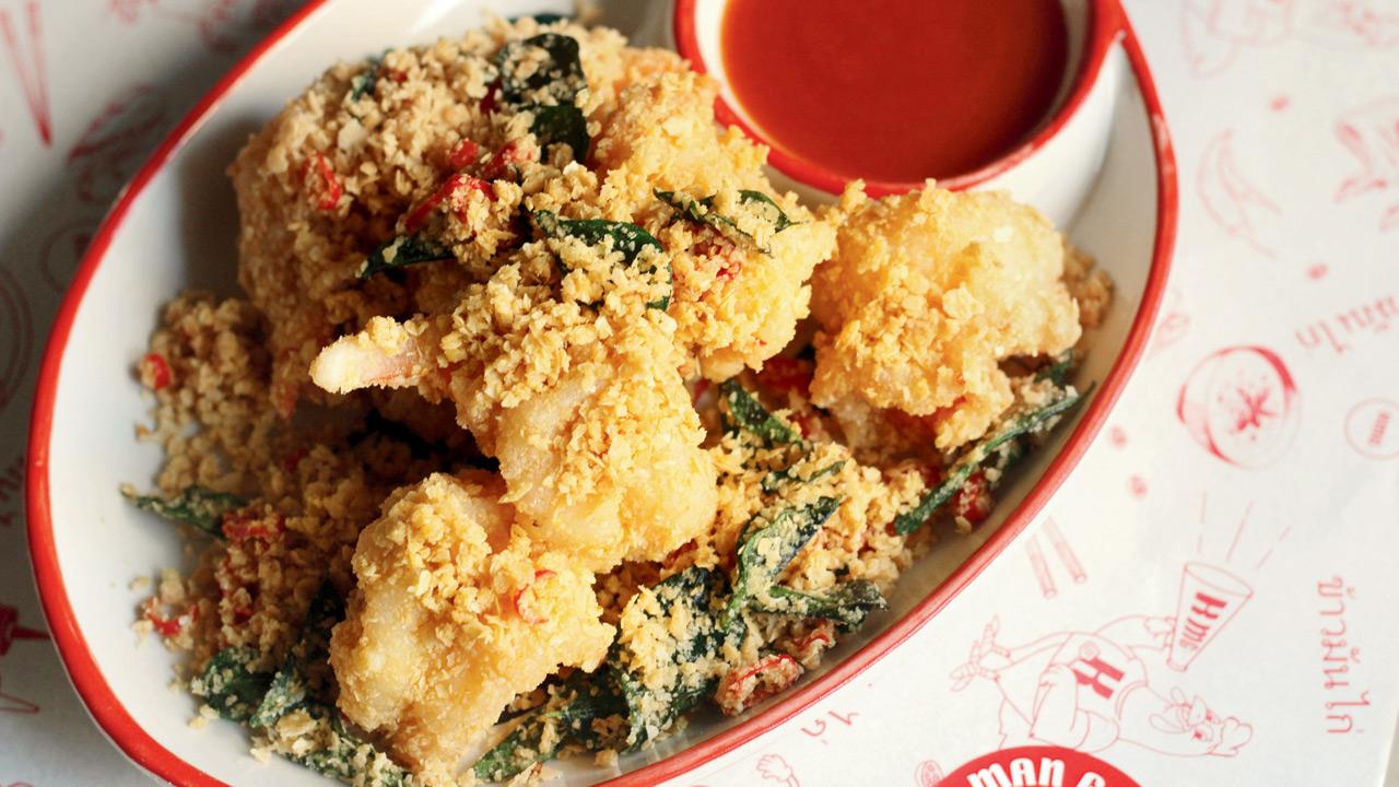 Chili cereal prawn from Khao Man Gai 