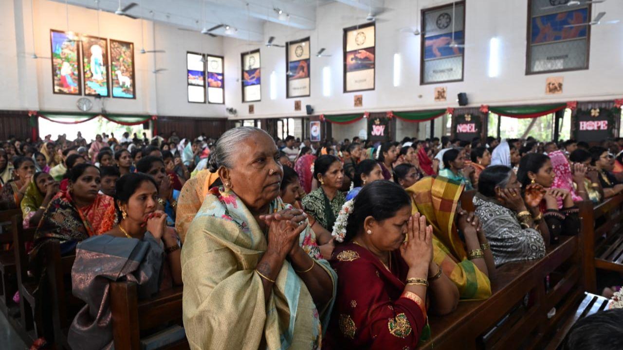 Orlem Church echoes with prayers, as the community joins in worship to honour the miraculous birth in Bethlehem