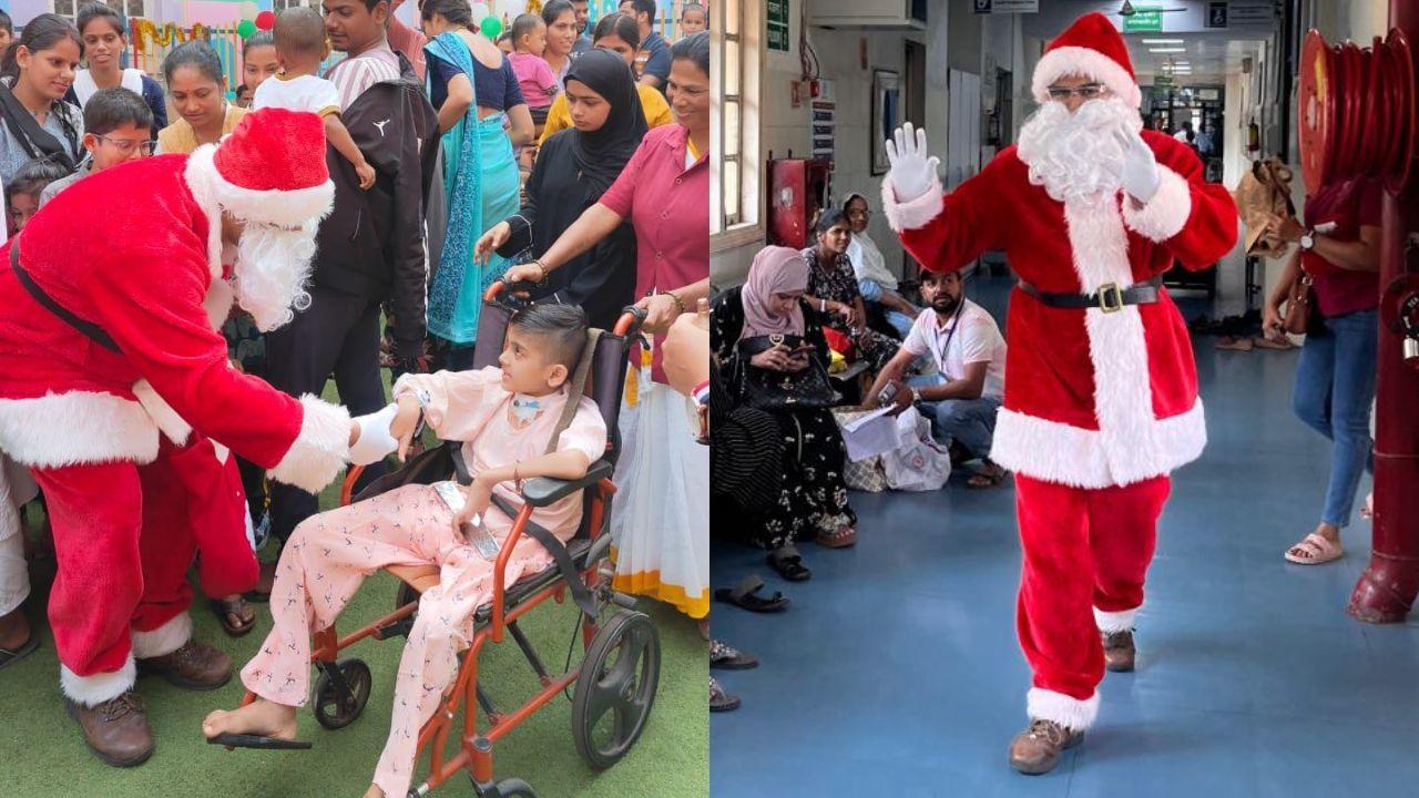 Santa Claus visits young patients, spreads festive cheer