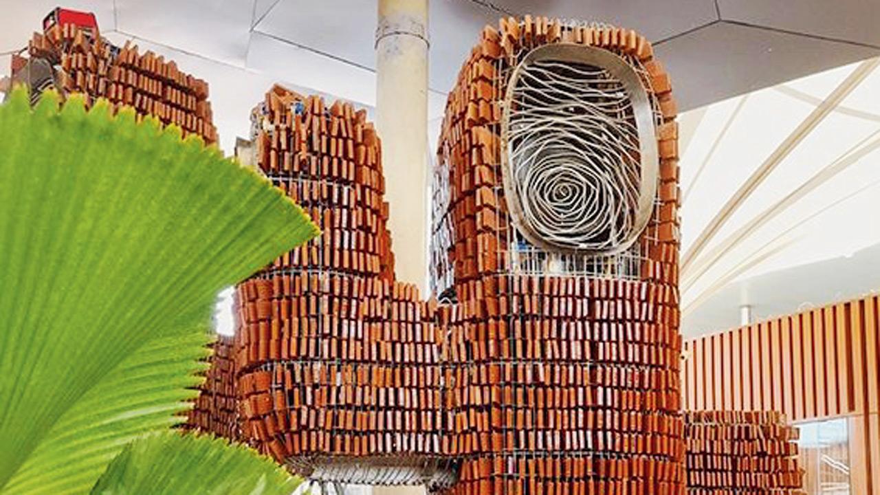 An example of the terra cotta installation. Pics Courtesy/Godrej Design Lab