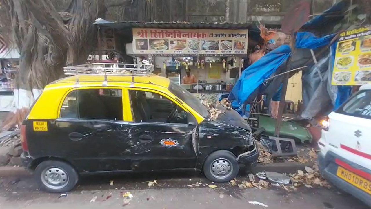 IN PHOTOS: Taxi crash outside Dadar post office injures woman, driver arrested