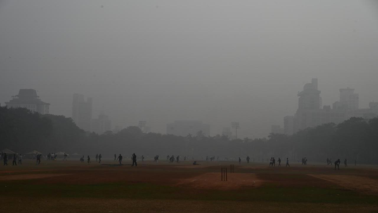 The visibility was poor at Dadar Shivaji Park
