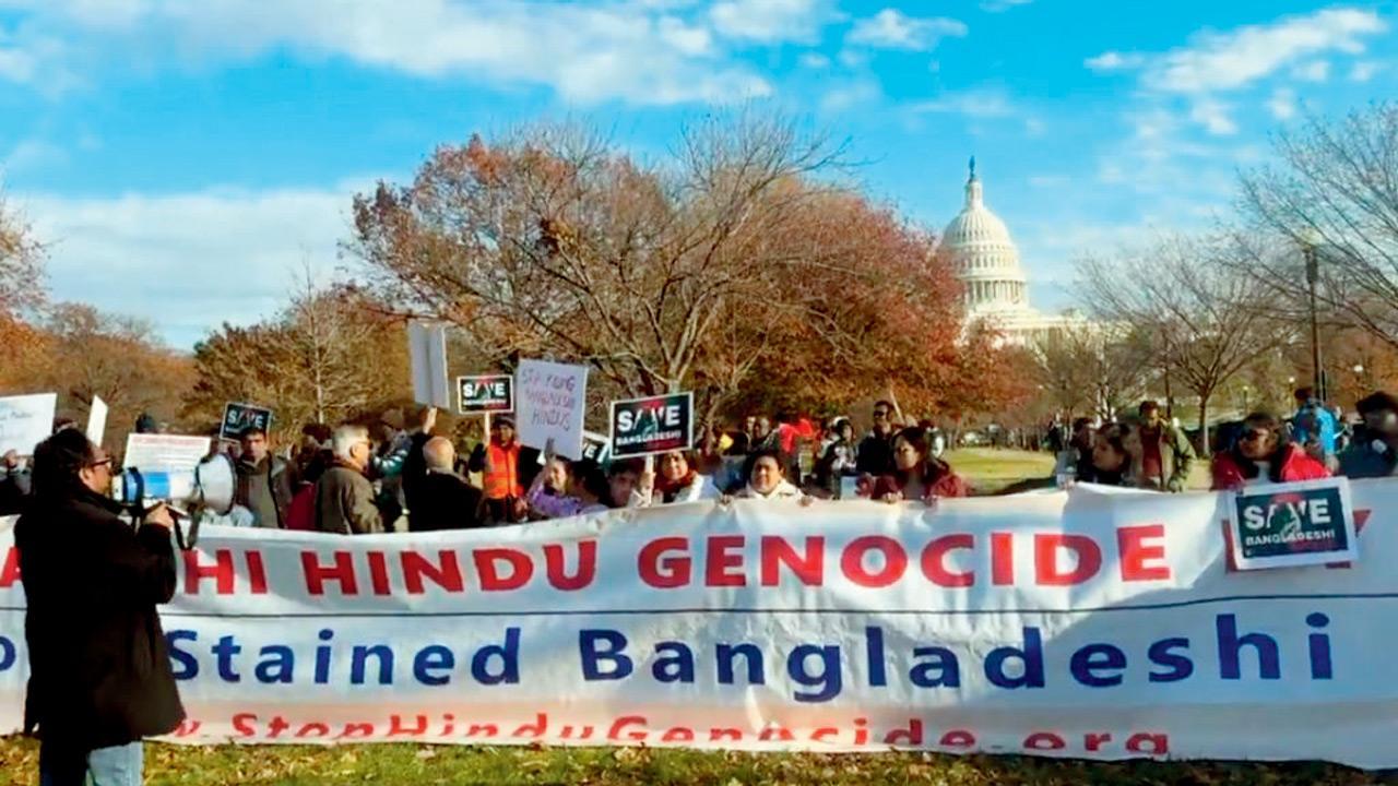 Hindus march to US Capitol against violence in Bangladesh