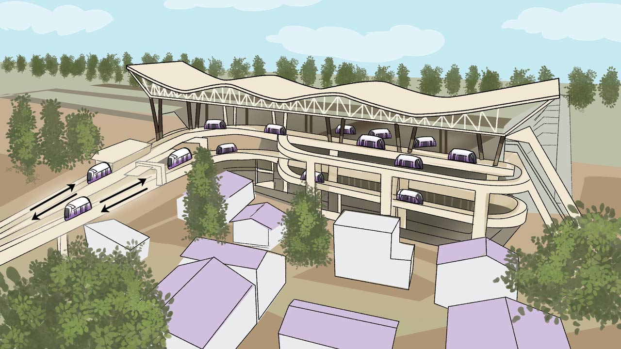 The pod taxi project seeks to boost last-mile connectivity to Bandra Kurla Complex. Illustration/Uday Mohite