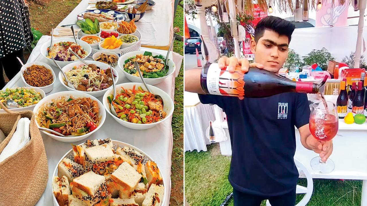 Multi-cuisine fare curated by home chefs. Pics Courtesy/uppercrust; Instagram; (right) The indoor food court this year will include Indian fruit-based wines