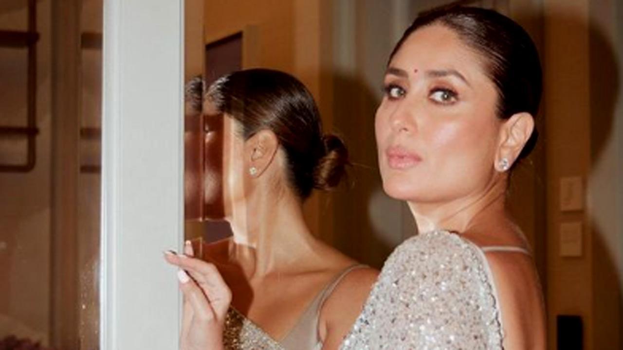 Kareena Kapoor Khan dazzles in shimmer saree at awards event