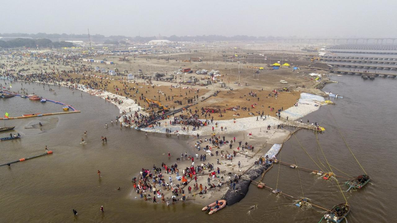 Devotees at the confluence of the three holy rivers. This 45-day festival, from January 13 to February 26 will showcase India's rich cultural heritage and spiritual traditions