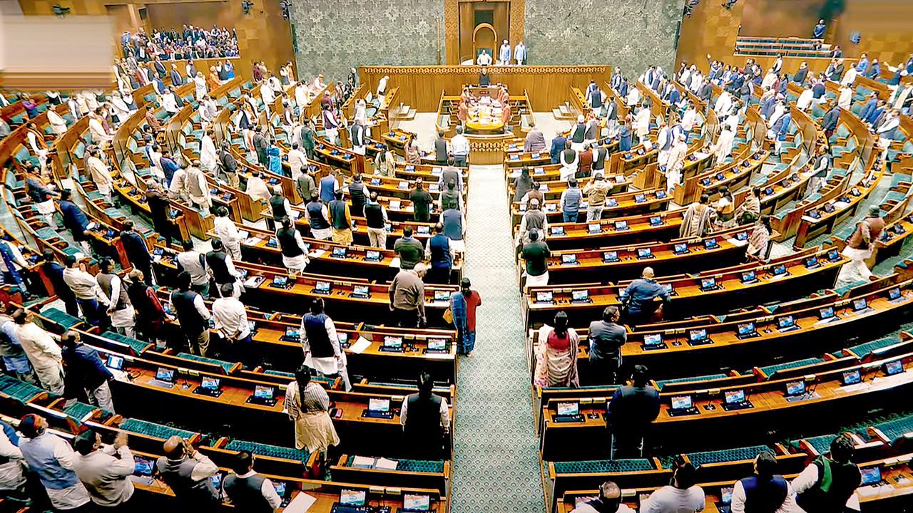 The resolution was moved by Law Minister Arjun Ram Meghwal in Parliament. Pic/PTI