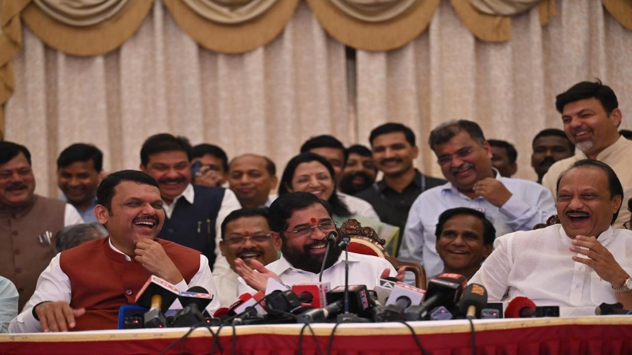 I am happy with Fadnavis becoming Maharashtra CM: Eknath Shinde in joint presser with allies  