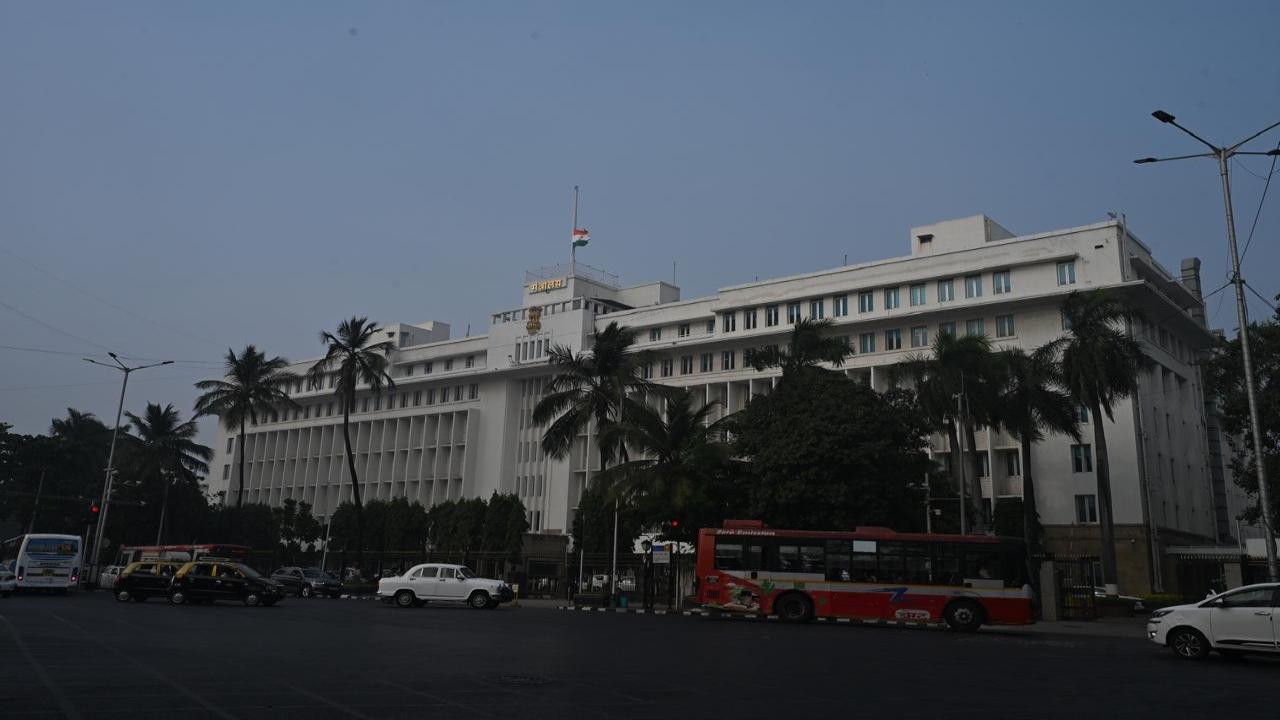 The tricolour flies at half mast at Mantralaya