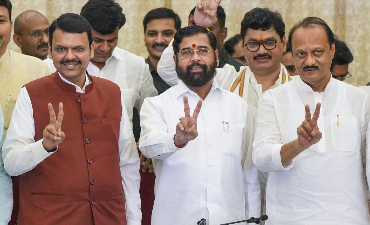 CM Devendra Fadnavis, deputy CMs Eknath Shinde, Ajit Pawar take oath as members of Maharashtra legislative assembly