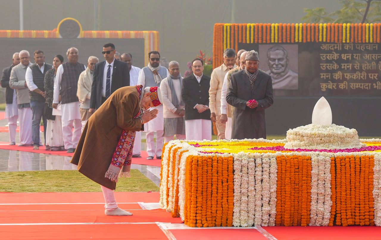 In an article which appeared in several newspapers on the 100th birth anniversary of Vajpayee, PM Modi said he spent his long parliamentary tenure largely in the opposition benches but never carried any trace of bitterness even though the Congress stooped to new lows by going to the extent of calling him a 