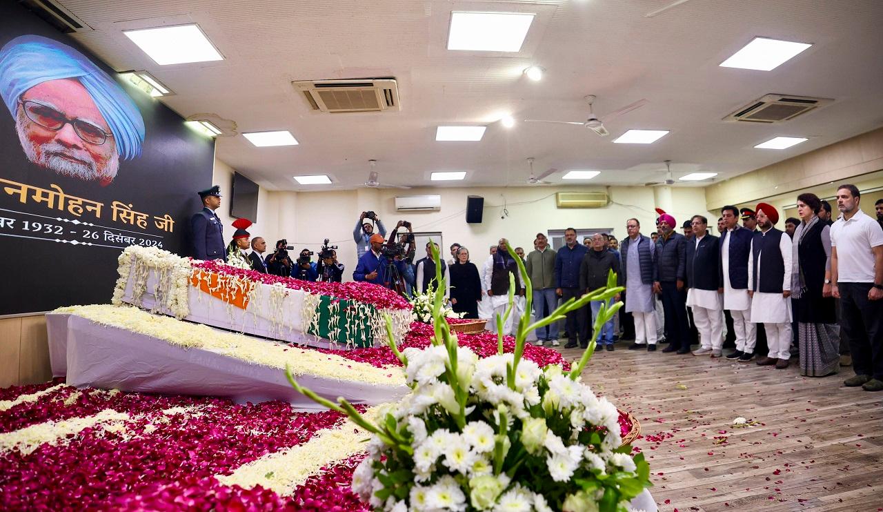 A seven-day national mourning will be observed throughout the country as a mark of respect to the former prime minister and during this period, the national flag will be flown at half-mast across India, the Union Home Ministry has announced
