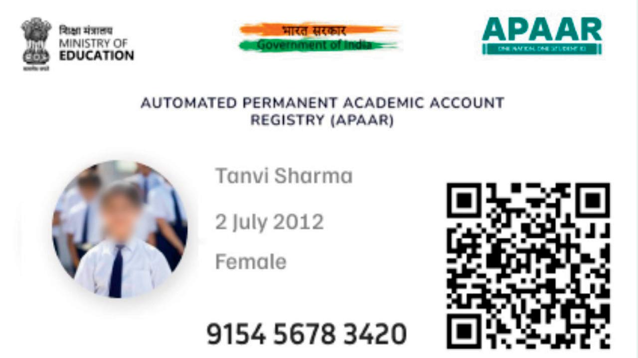 A sample APAAR ID