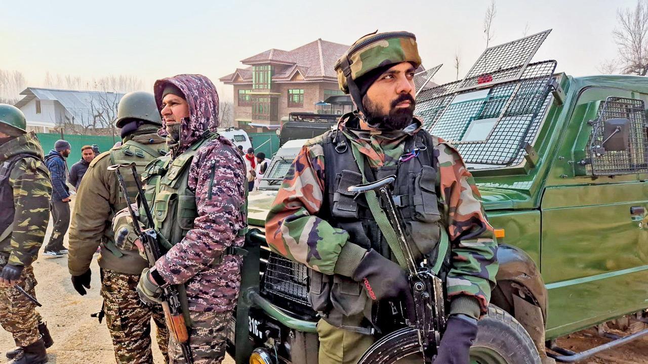 Forces kill five Hizbul terrorists in J&K’s Kulgam