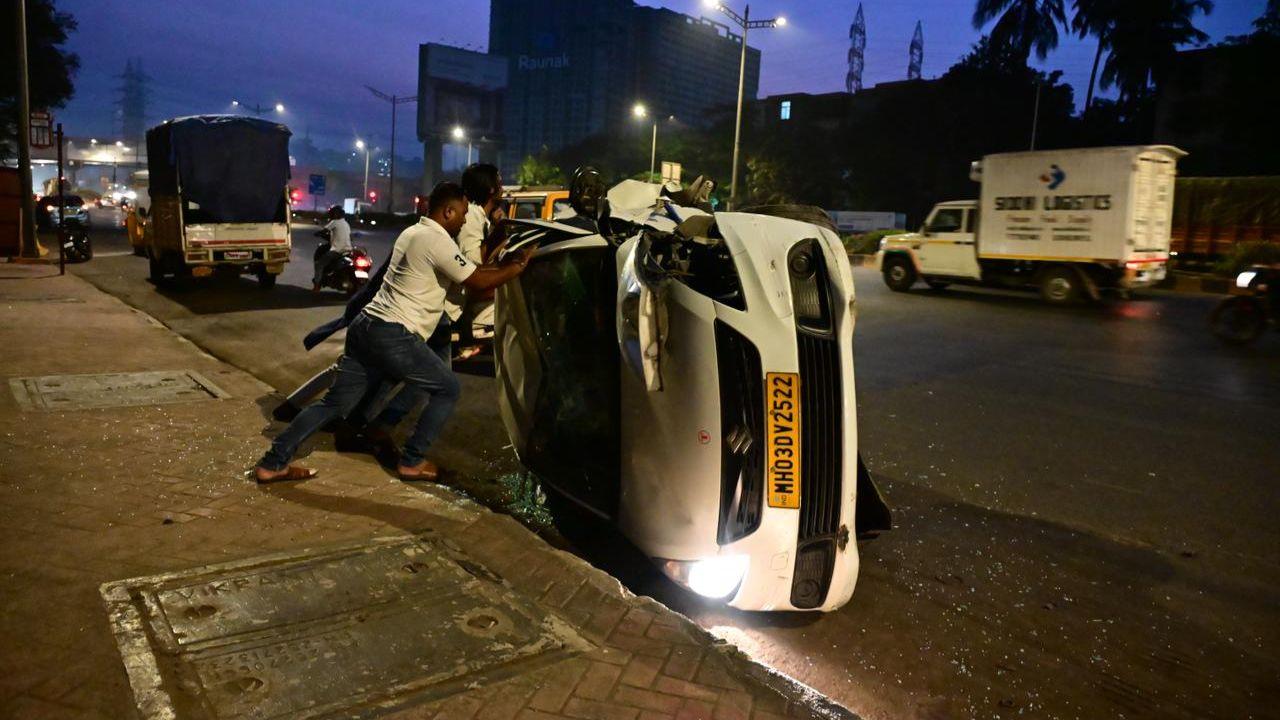 Menda, a first-year BBA student, was at the wheel and was driving at a high speed when he lost control of the car while trying to reach a service road in Vile Parle (East) and crashed into the divider.