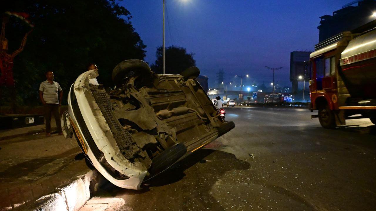 The speed of the car was reportedly 120-150 kmph.