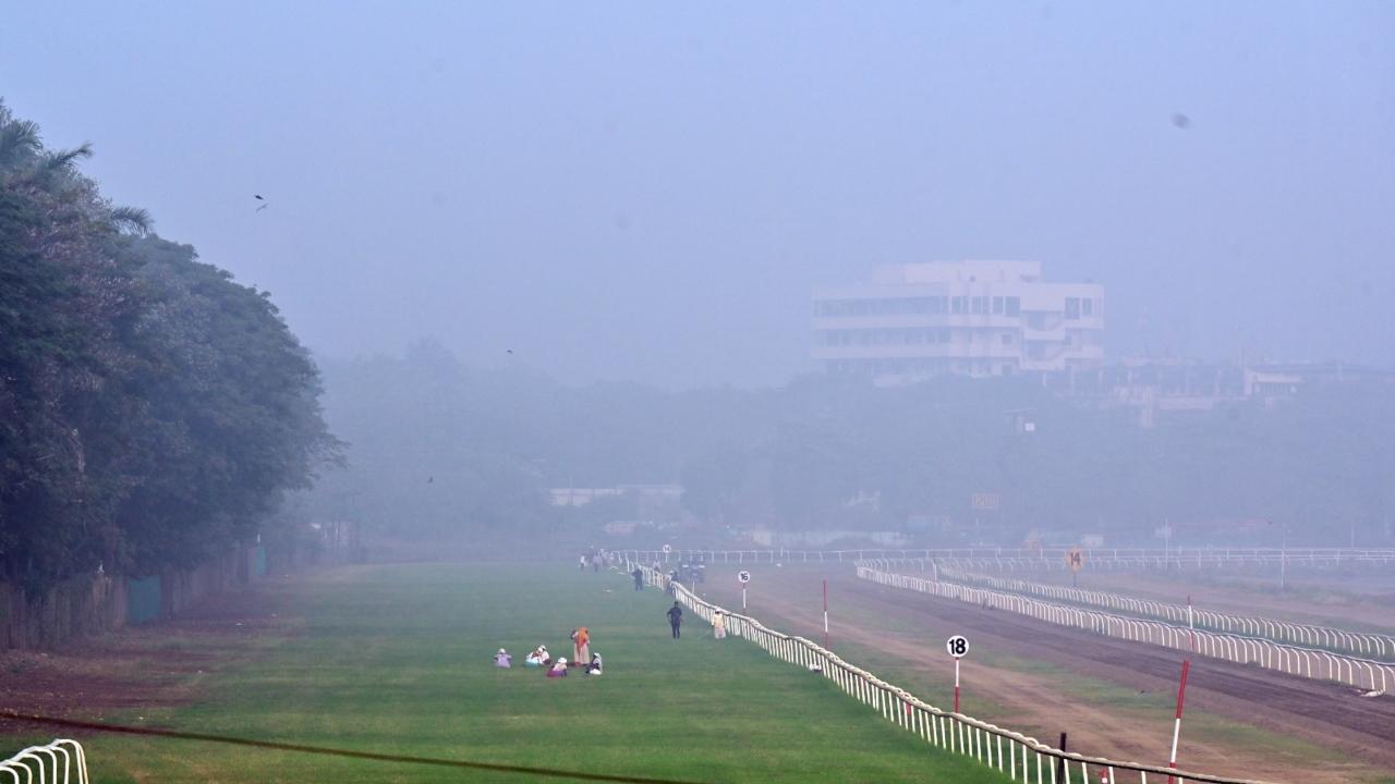 The Mahalaxmi racecourse on a hazy afternoon