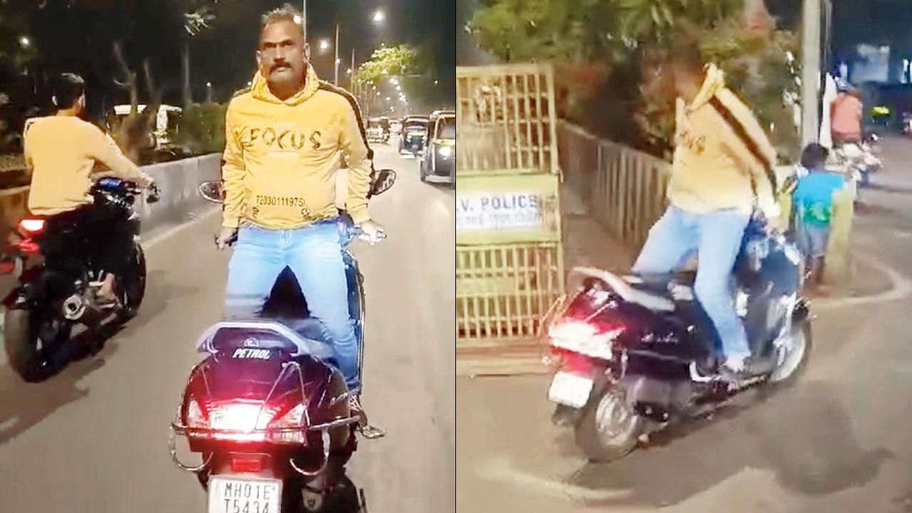 Mira Road: Ex-Bollywood stuntman fined for viral scooter stunt video