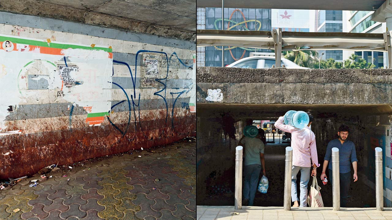 Vanrai subway lacks accessibility for physically disabled and is not clean. PICS/NIMESH DAVE